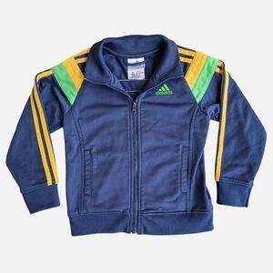 Adidas Baby/Toddler Full-zip Track Jacket Ebroidered Logo Size 24 Months